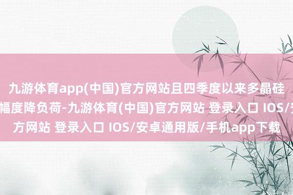 九游体育app(中国)官方网站且四季度以来多晶硅主要企业如故运行大幅度降负荷-九游体育(中国)官方网站 登录入口 IOS/安卓通用版/手机app下载